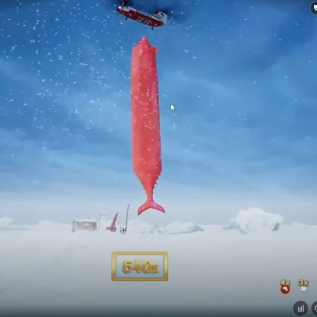 Exciting moment of fish flight
